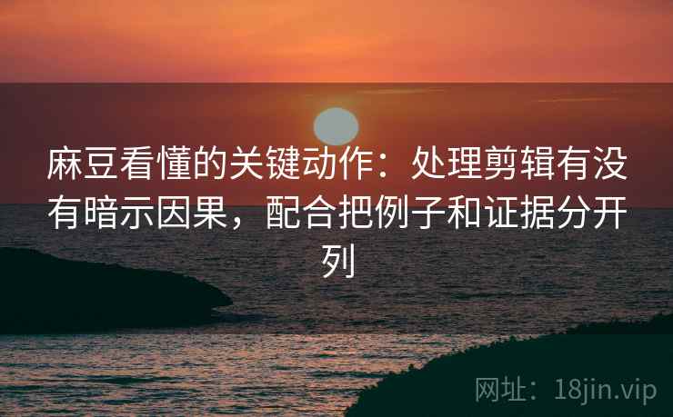 麻豆看懂的关键动作：处理剪辑有没有暗示因果，配合把例子和证据分开列